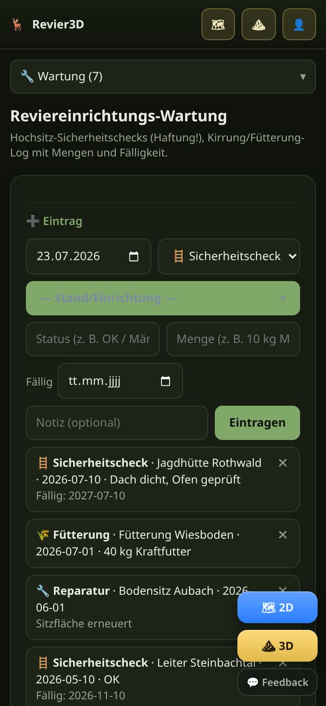 Reviereinrichtungs-Wartung